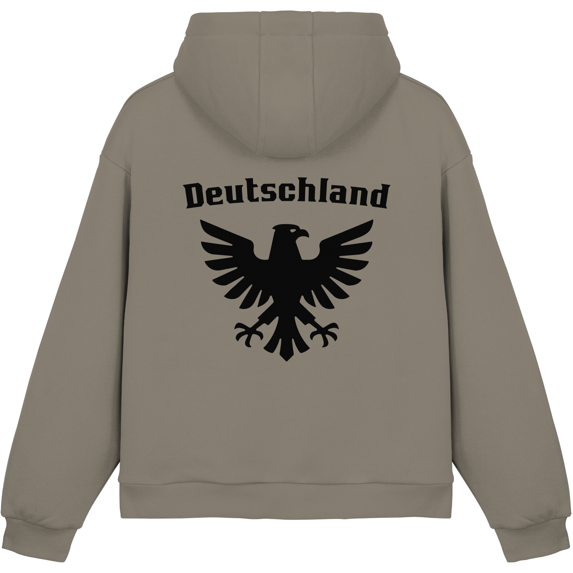 Schwarzer Adler Rücken Boxcut Hoodie