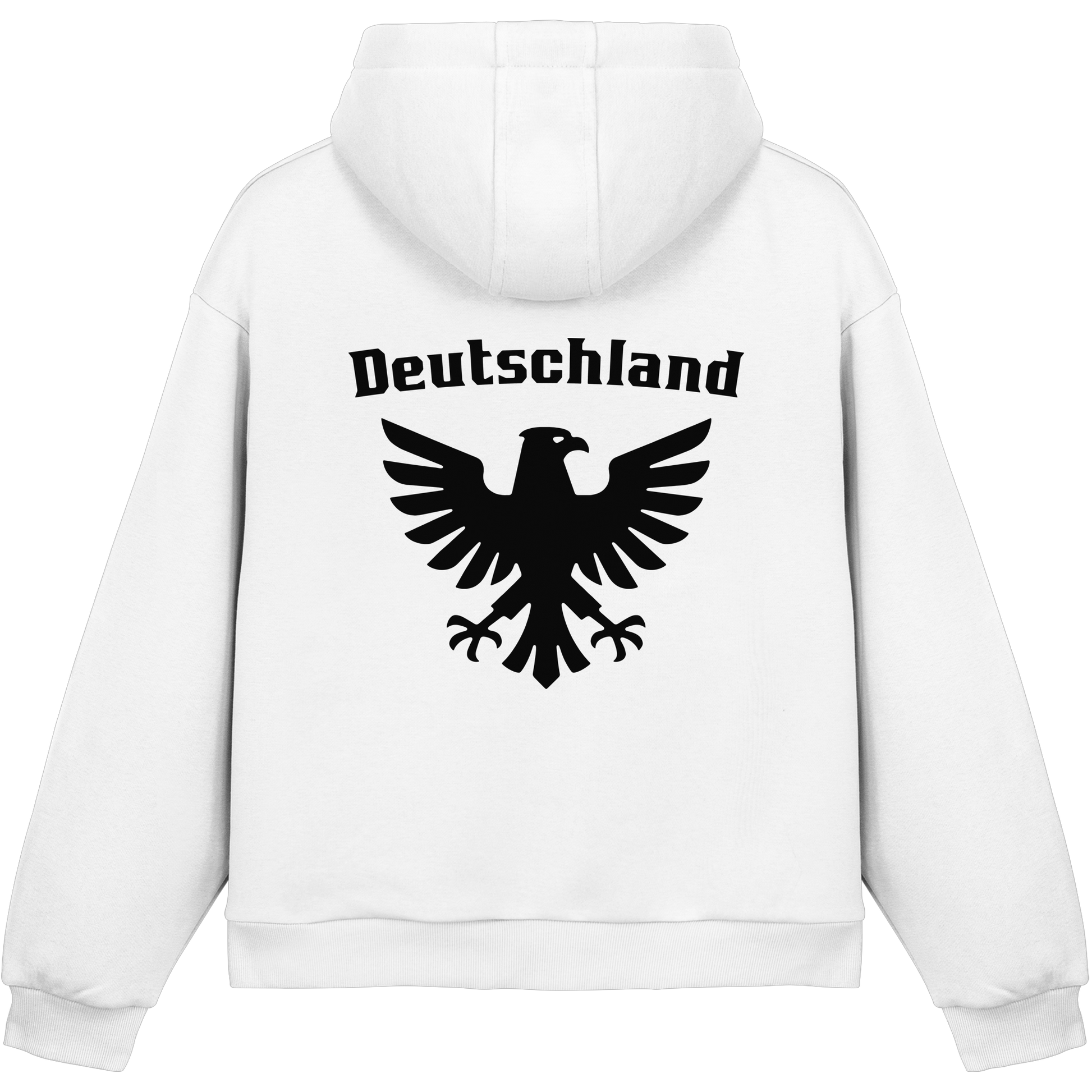 Schwarzer Adler Rücken Boxcut Hoodie